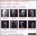 British Organists Of The 1920's
