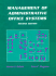 Management of Administrative Office Systems