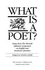 What is a Poet?: Essays from the Eleventh Alabama Symposium on English and American Literature