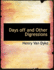 Days Off and Other Digressions