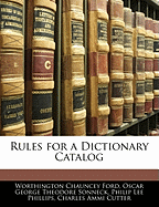 Rules for a Dictionary Catalog