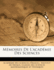 M Moires de L'Acad Mie Des Sciences