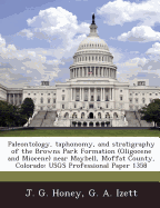 Paleontology, Taphonomy, and Stratigraphy of the Browns Park Formation (Oligocene and Miocene) Near Maybell, Moffat County, Colorado: Usgs Professiona