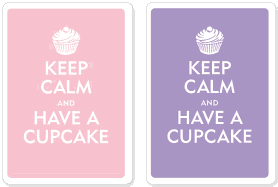 Keep Calm and Have a Cupcake Premium Plastic Playing Cards, Set of 2, Poker Size Deck (Standard Index) Peter Pauper Press