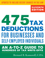 475 Tax Deductions for Businesses and Self-Employed Individuals: An A-To-Z Guide to Hundreds of Tax Write-Offs