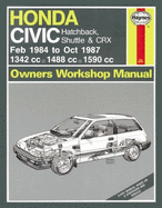 Honda Civic Hatchback, Shuttle and CRX 1984-87 Owner's Workshop Manual