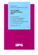 List of MAK and BAT Values: Commission for the Investigation of Health Hazards of Chemical Compounds in the Work Area, Report No. 37