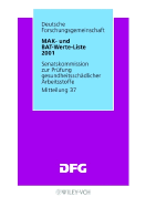 Mak- Und Bat-Werte-Liste 2001: Maximale Arbeitsplatzkonzentrationen Und Biologische Arbeitsstofftoleranzwerte. Mitteilung 37