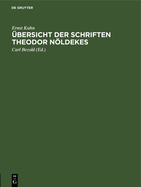 bersicht Der Schriften Theodor Nldekes