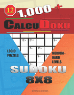 1,000 + Calcudoku sudoku 8x8: Logic puzzles medium - hard levels