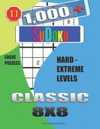 1,000 + Sudoku Classic 8x8: Logic puzzles hard - extreme levels