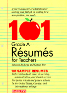 101 Grade A Resumes for Teachers - Anthony, Rebecca