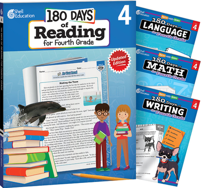180 Days Reading, Math, Writing, & Language Grade 4: 4-Book Set - Multiple Authors, and Kinberg, Margot, and Barchers, Suzanne I