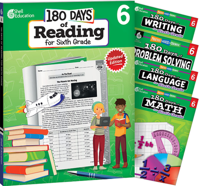 180 Days(tm) Reading, Math, Problem Solving, Writing, & Language for Grade 6: 5-Book Set: Practice, Assess, Diagnose - Multiple Authors