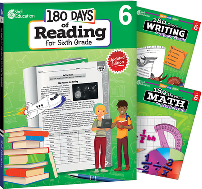 180 Days(tm) Reading, Writing and Math for Grade 6: 3-Book Set: Practice, Assess, Diagnose - Multiple Authors, and Conklin, Wendy, and Smith, Jodene