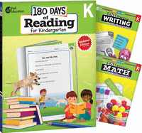 180 Days(tm) Reading, Writing and Math for Grade K: 3-Book Set: Practice, Assess, Diagnose