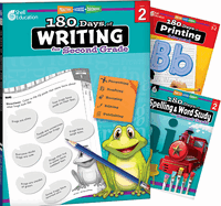 180 Days(tm) Writing, Spelling, & Printing Grade 2: 3-Book Set: Practice, Assess, Diagnose