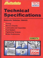 2004 Domestic Technical Specification Manual (1994-03) - Autodata