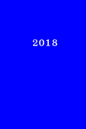 2018: Kalender/Terminplaner: 1 Woche Auf 2 Seiten, Format CA. A5, Cover Blau