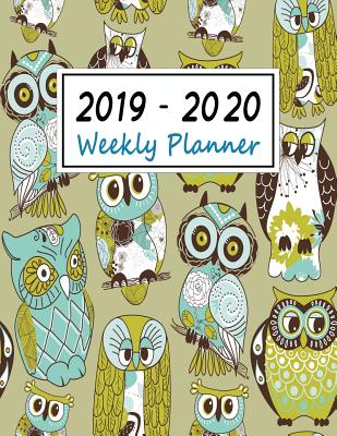 2019 - 2020 Weekly Planners: Two Year Schedule Organizers (8.5 X 11) - Design 1 Owl Cover 1 - USA, Bizcom