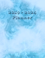 2020 - 2024 - Five Year Planner: Agenda for the next 5 Years - Monthly Schedule Organizer - Appointment, Notebook, Contact List, Important date, Month's Focus, Calendar - 60 Months - Elegant Blue Marble effect