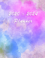 2020 - 2024 - Five Year Planner: Agenda for the next 5 Years - Monthly Schedule Organizer - Appointment, Notebook, Contact List, Important date, Month's Focus, Calendar - 60 Months - Fashion and Elegant Colorful Watercolor Design