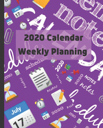 2020 Calendar: Weekly planning