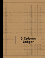 3 Column Ledger: Accounting Ledger Book 3 Column Record - 120 Pages - Bookkeeping Sheets Notebook