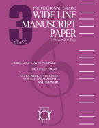 3-Stave Wide Line Manuscript Paper