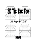 3D Tic Tac Toe: 50 Pages 8.5" X 11"