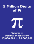 5 Million Digits of Pi - Volume 4 - Decimal Places from 15,000,001 to 20,000,000: 4th 5000000 decimal places; 8000 digits on page; Digit counter on each row; Offset column index; Pi Day