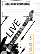 6 String Guitar Tab Notebook: Tablature and Chord Music Paper for Guitar Players, Musicians, Students and Teachers