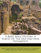 A brief Bible history; a survey of the Old and New Testaments