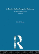 A Concise English-Mongolian Dictionary