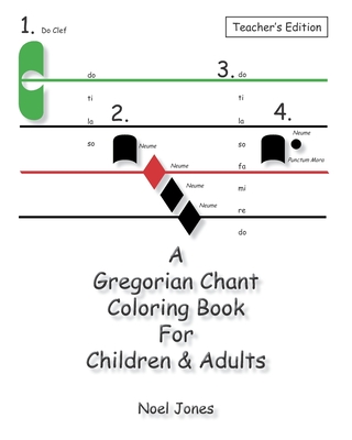 A Gregorian Chant Coloring Book For Children & Adults: Teacher's Edition - Jones, Noel