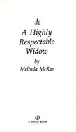 A Highly Respectable Widow - McRae, Melinda