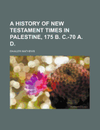 A History of New Testament Times in Palestine, 175 B. C.-70 A. D.