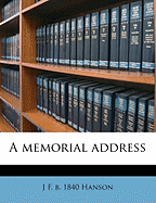 A Memorial Address