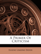 A Primer of Criticism