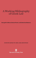 A working bibliography of Greek law