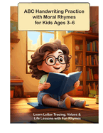 ABC Handwriting Practice with Moral Rhymes for Kids Ages 3-6: Learn Letter Tracing, Values & Life Lessons with Fun Rhymes