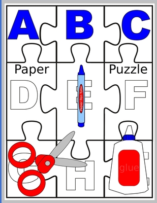 ABC Paper Puzzle: Learn alphabet Lowercase & Uppercase letters Fine Motor Scissor Skills Cutting Coloring for preschool & kindergarten - Tutor, Papier Pen