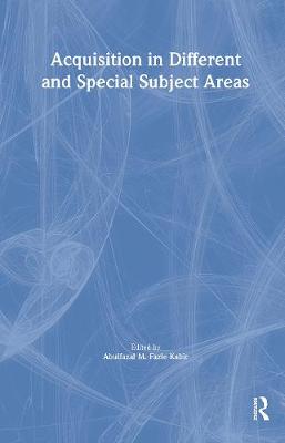 Acquisition in Different and Special Subject Areas - Katz, Linda S