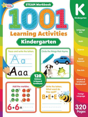 Active Minds 1001 Kindergarten Learning Activities: A Steam Workbook - Sequoia Children's Publishing