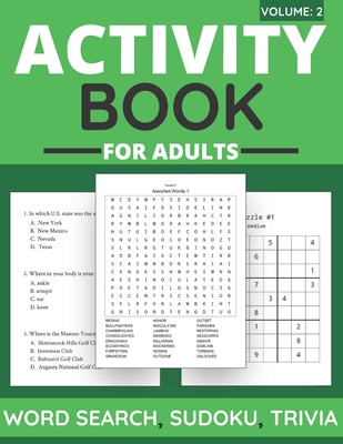 Activity Book For Adults - Word Search, Sudoku, Trivia: 100+ Large-Print Puzzles For Adults & Seniors (Volume: 2) - Books, Funafter