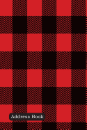 Address Book: Include Alphabetical Index with Lumberjack Plaid Seamless Pattern Cover