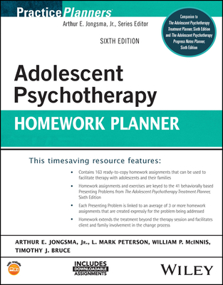 Adolescent Psychotherapy Homework Planner - Jongsma, Arthur E, and Peterson, L Mark, and McInnis, William P