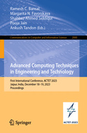 Advanced Computing Techniques in Engineering and Technology: First International Conference, ACTET 2023, Jaipur, India, December 18-19, 2023, Proceedings