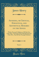 Aeneidea, or Critical, Exegetical, and Aesthetical Remarks on the Aeneis, Vol. 1: With a Personal Collation of All the First Class Mss., Upwards of One Hundred Second Class Mss., and All the Principal Editions (Classic Reprint)