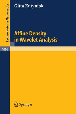 Affine Density in Wavelet Analysis - Kutyniok, Gitta